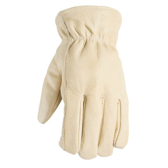 Wells Lamont Cowhide Full Leather Slip-On Work Gloves (Large)