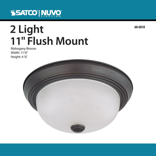 Satco Products 60-6010 2 Light 11 Flush Mount