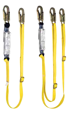 Safety Works 10096590 Adjustable Shock-Absorbing Lanyard, Twin Leg ; Safety Works 242343 Twin Leg Adjustable Lanyard Heavy Duty Protective Cover