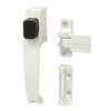 Prime Line Push Button Screen or Storm Door Latch with Tie Down, White, Pack of 1