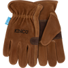 Kinco Hydroflector™ Water-Resistant Premium Suede Cowhide Driver With Double-Palm Extra Large Brown